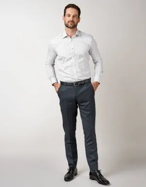 Smooth Fit Lining Anti Pilling Surface Lotus Navy Birdseye Suit Trouser