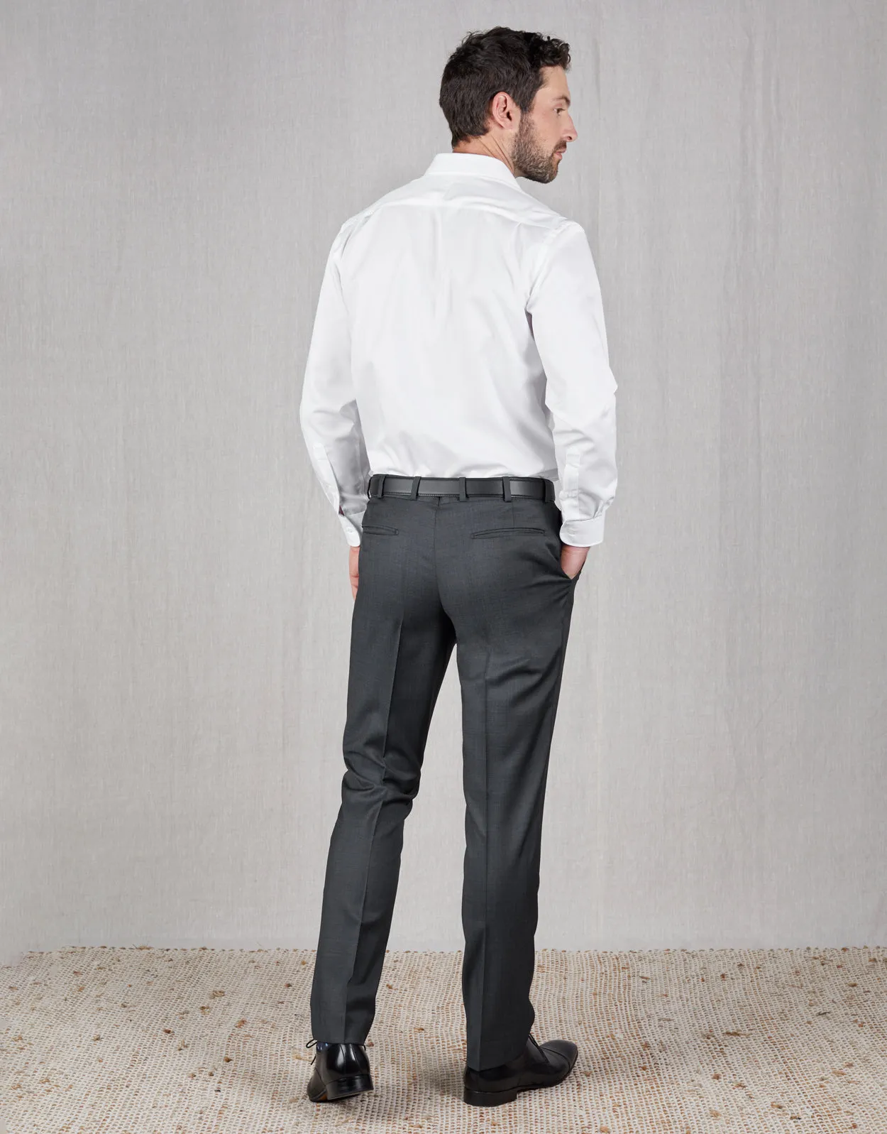 Relaxed Fit Design Lotus Steel Blue Nailhead Suit Trouser