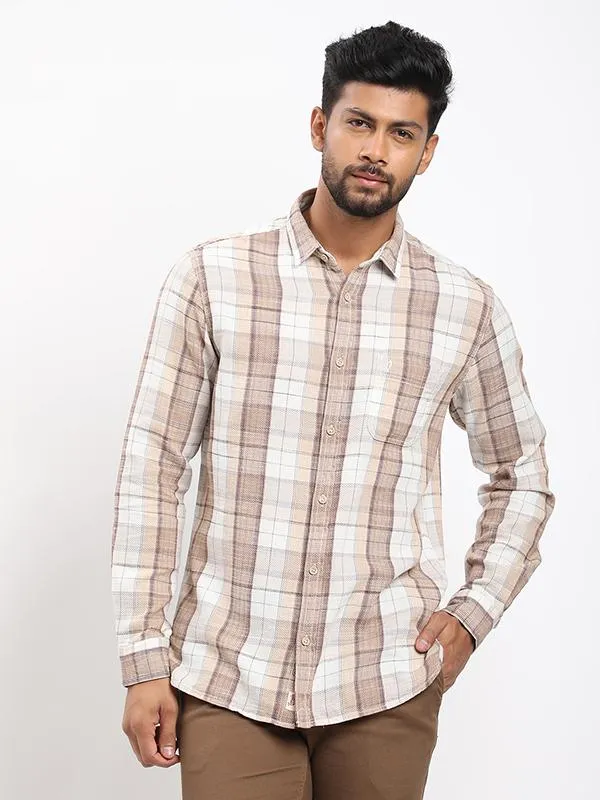 Snug feel Durable Fabric Fairtrade Men Checked Full Sleeve Cotton Shirt