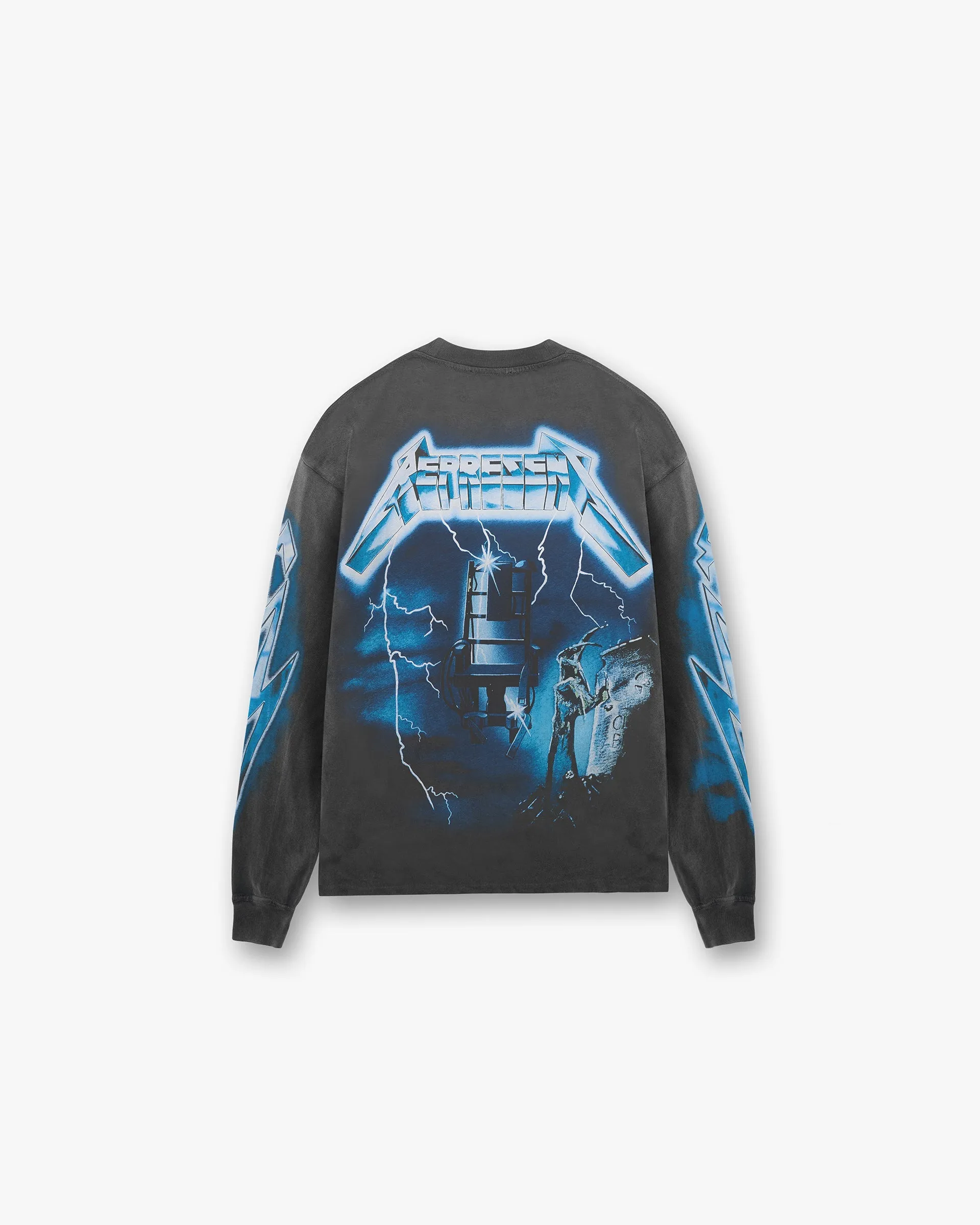 Represent X Metallica Ride The Lightning Long Sleeve T-Shirt - Vintage Grey All-Season Wear Quick Dry Wear