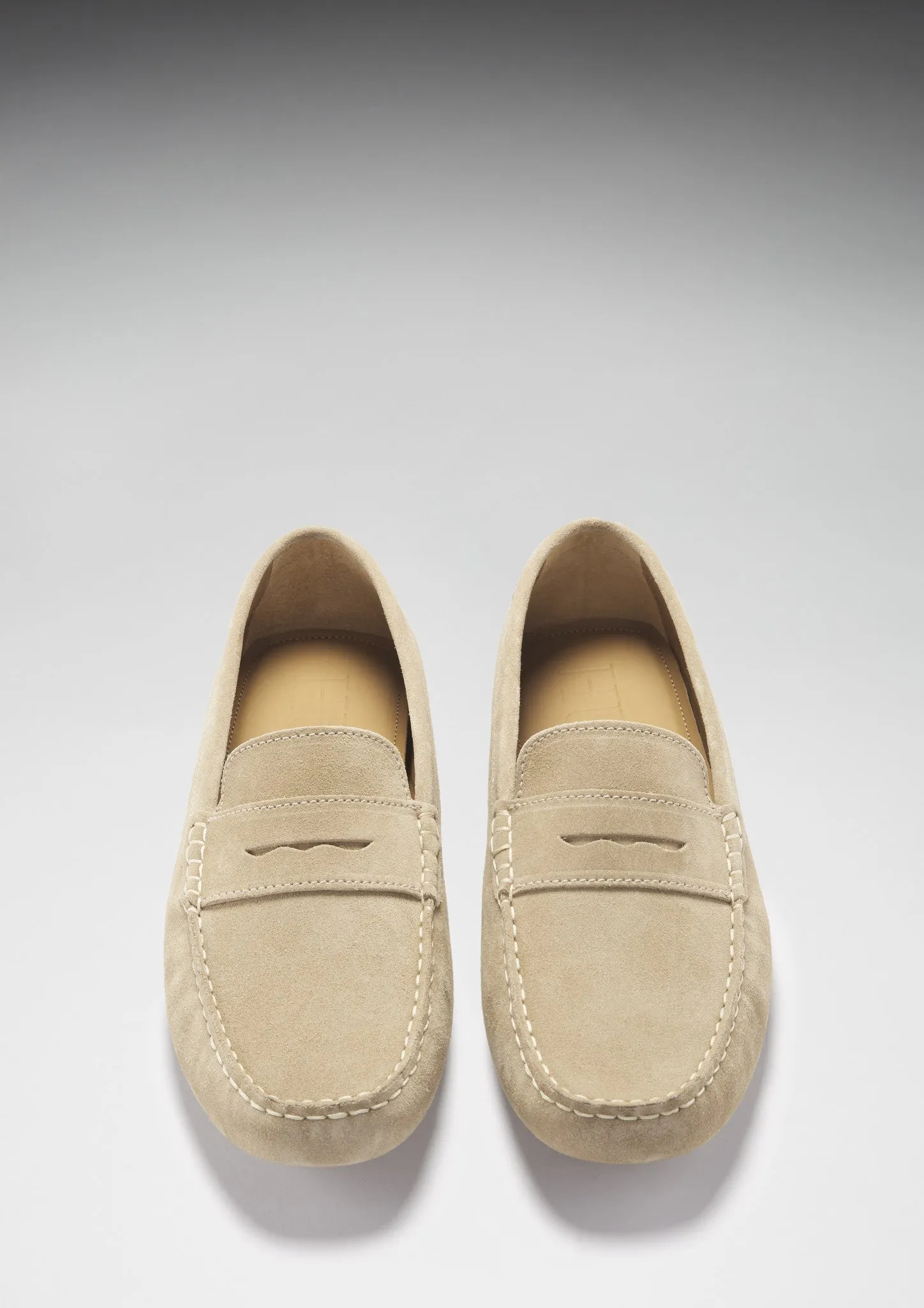 Penny Driving Loafers, taupe suede Fit Firm Stylish Comfort Fit