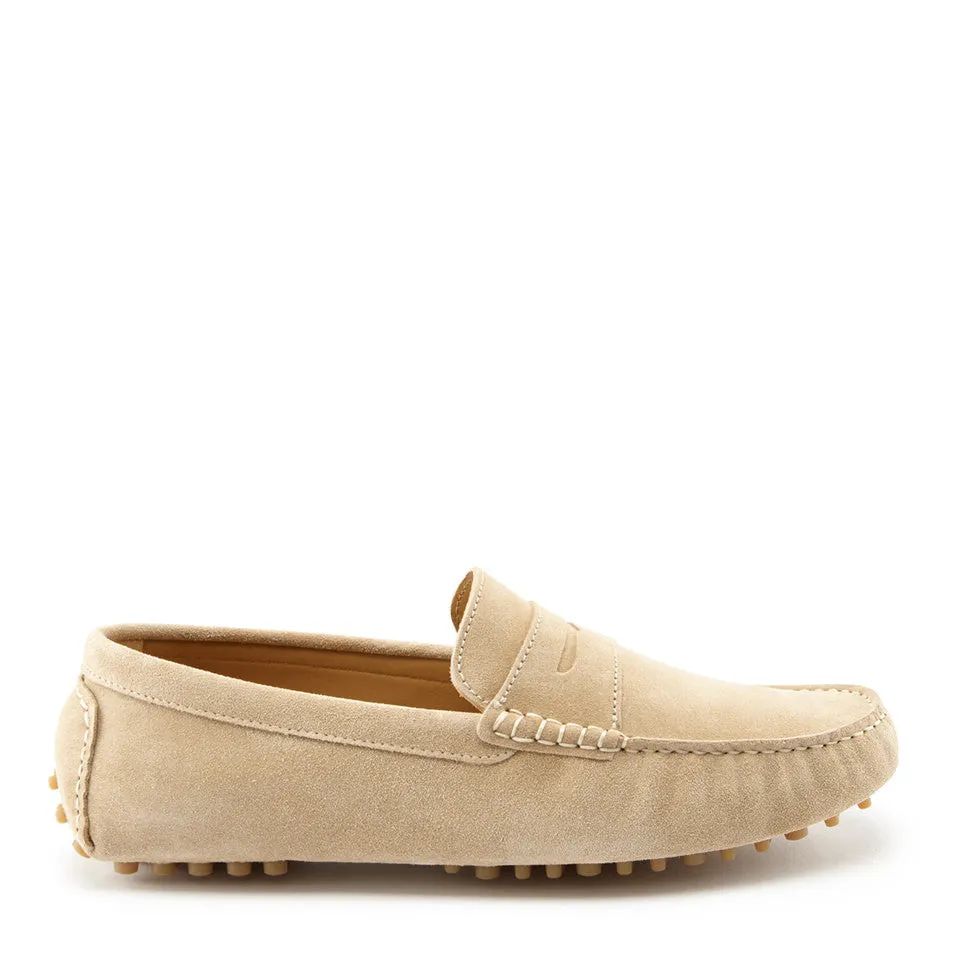 Penny Driving Loafers, taupe suede Fashionable Look Toe Sure