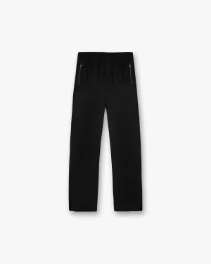 Piped Track Pant - Jet Black Flexible Ankle Cuffs
