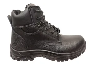 All-Weather Design. Mack Mens Comfortable Leather Tradesman Lace Up Safety Boots