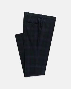 Made-in-Canada Blackwatch Tartan Wool Trouser Stretch Comfort Layered Look