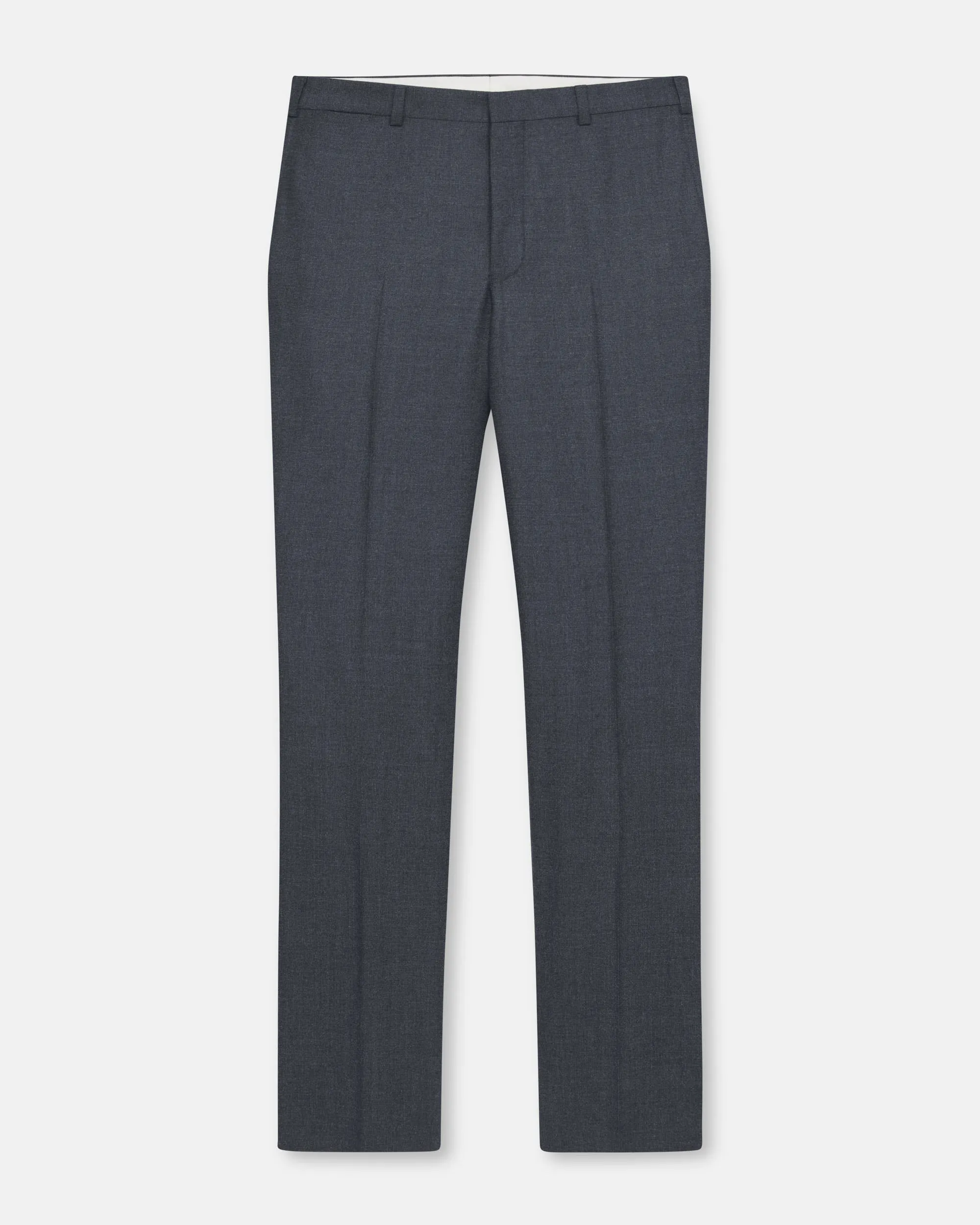 All Day Comfort Fit Made-in-Canada Blue Ticweave Wool Trouser