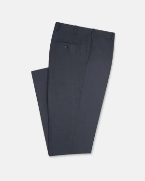 Lightweight Feel Made-in-Canada Blue Ticweave Wool Trouser