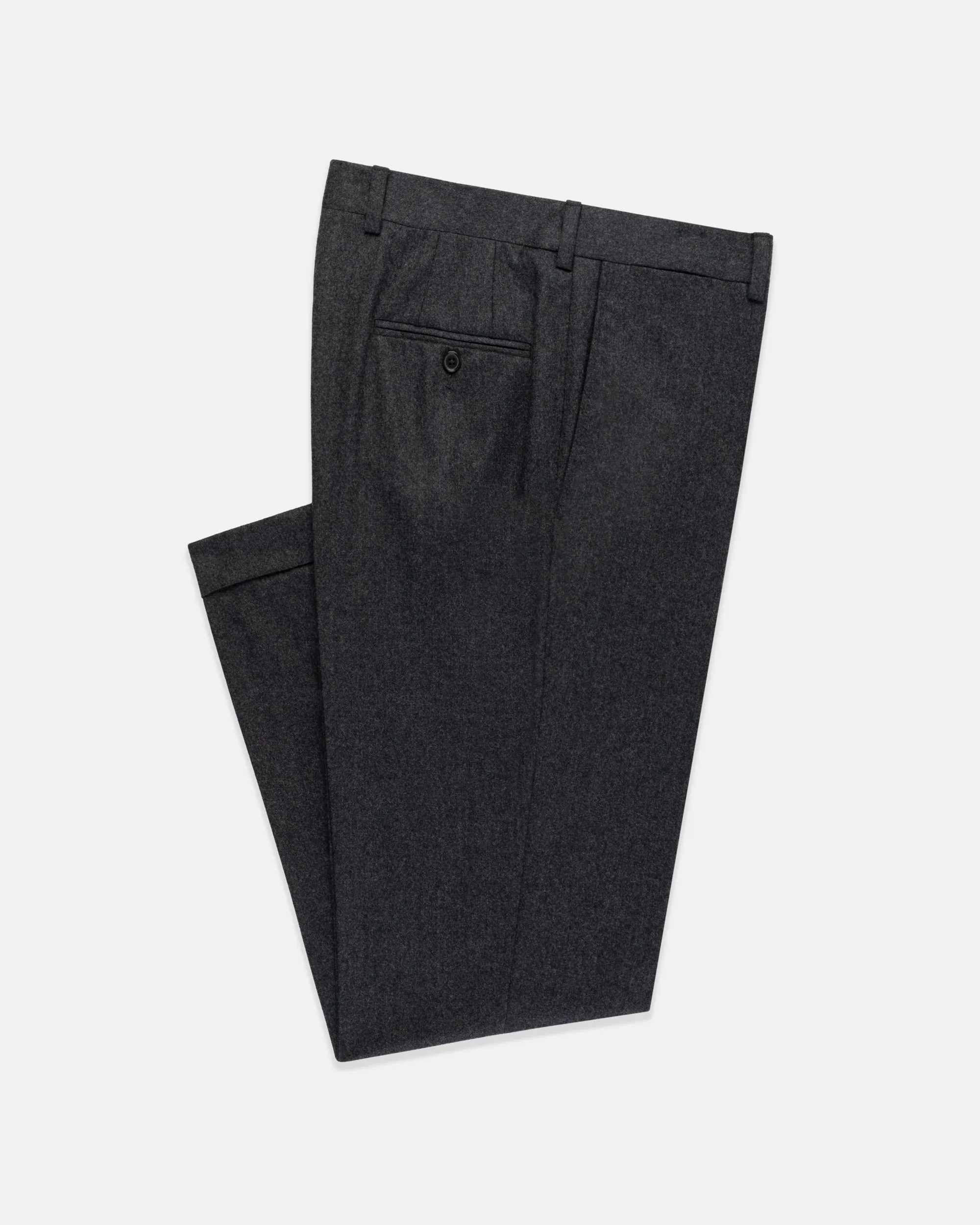 Made-in-Canada Charcoal Wool Flannel Trouser ComfortFit