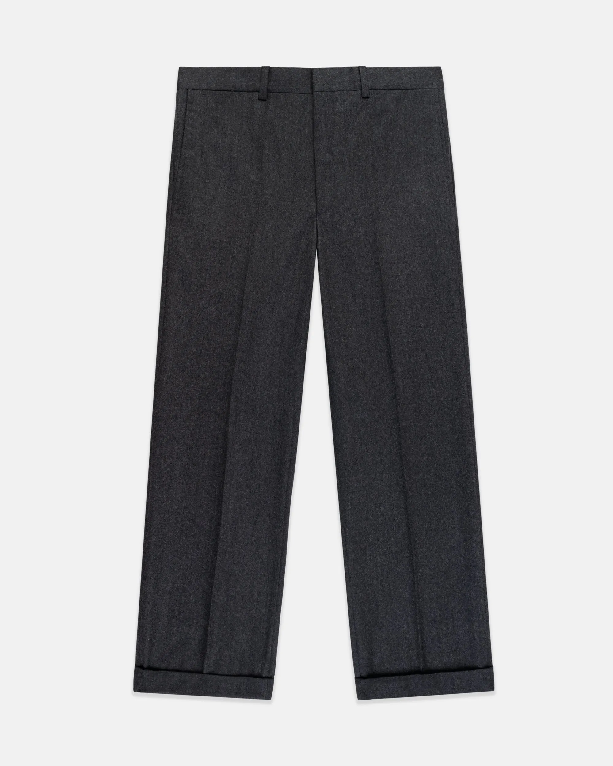 Comfy Movement Made-in-Canada Charcoal Wool Flannel Trouser