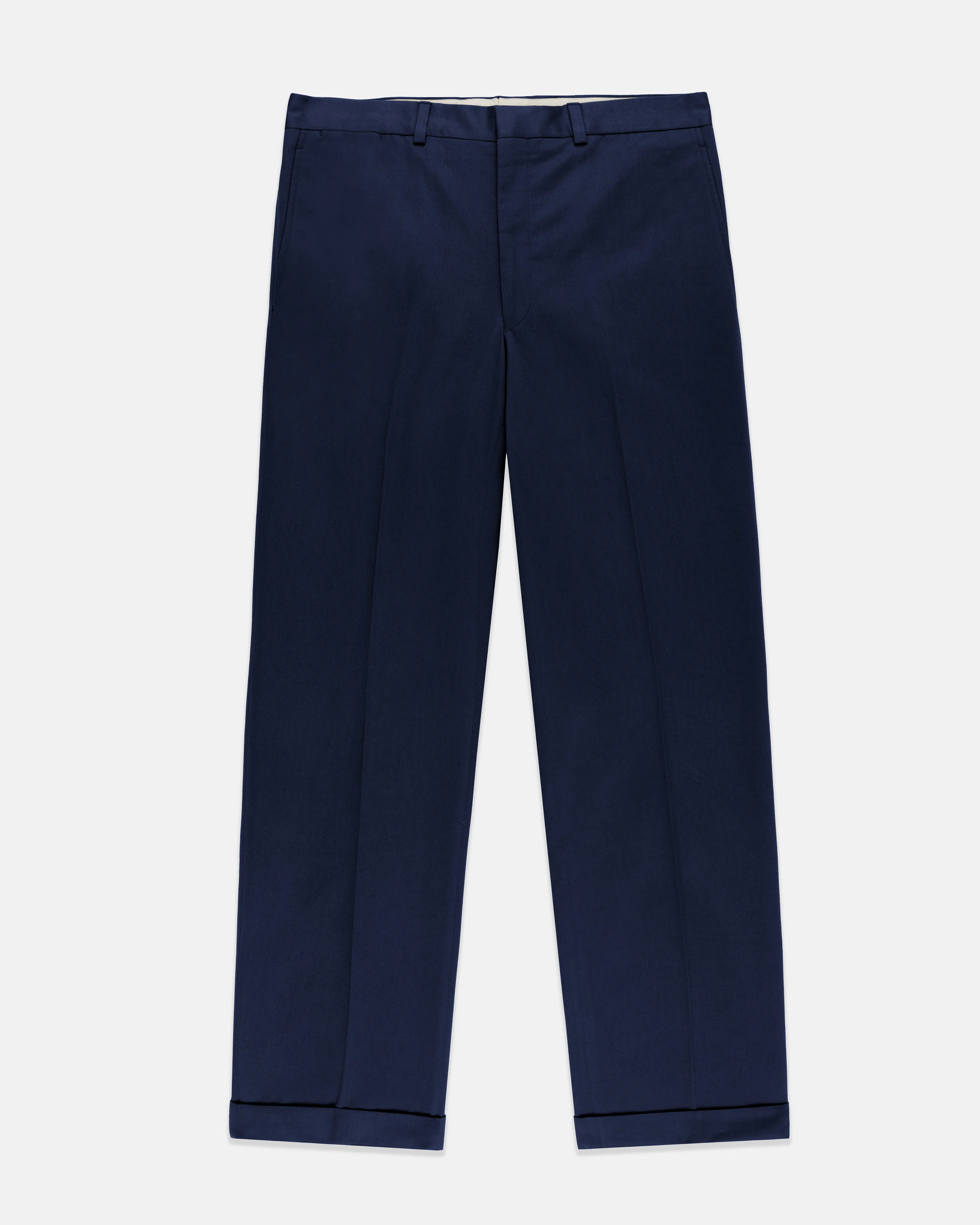 Easy Wear Made-in-Canada Navy Cotton Drill Cloth Trousers