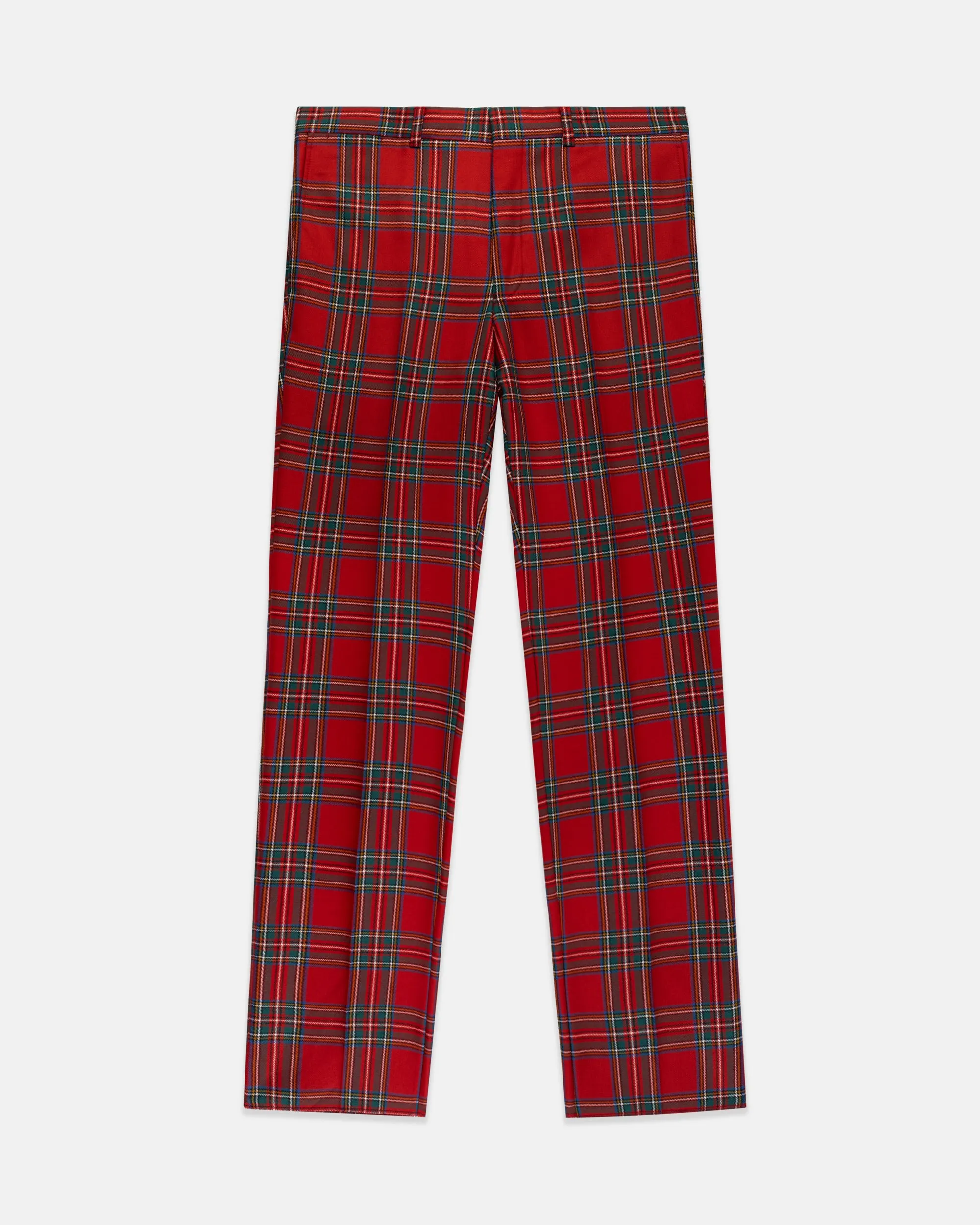 Made-in-Canada Royal Stewart Tartan Wool Trouser LowProfileTopstitching Stylish Fit