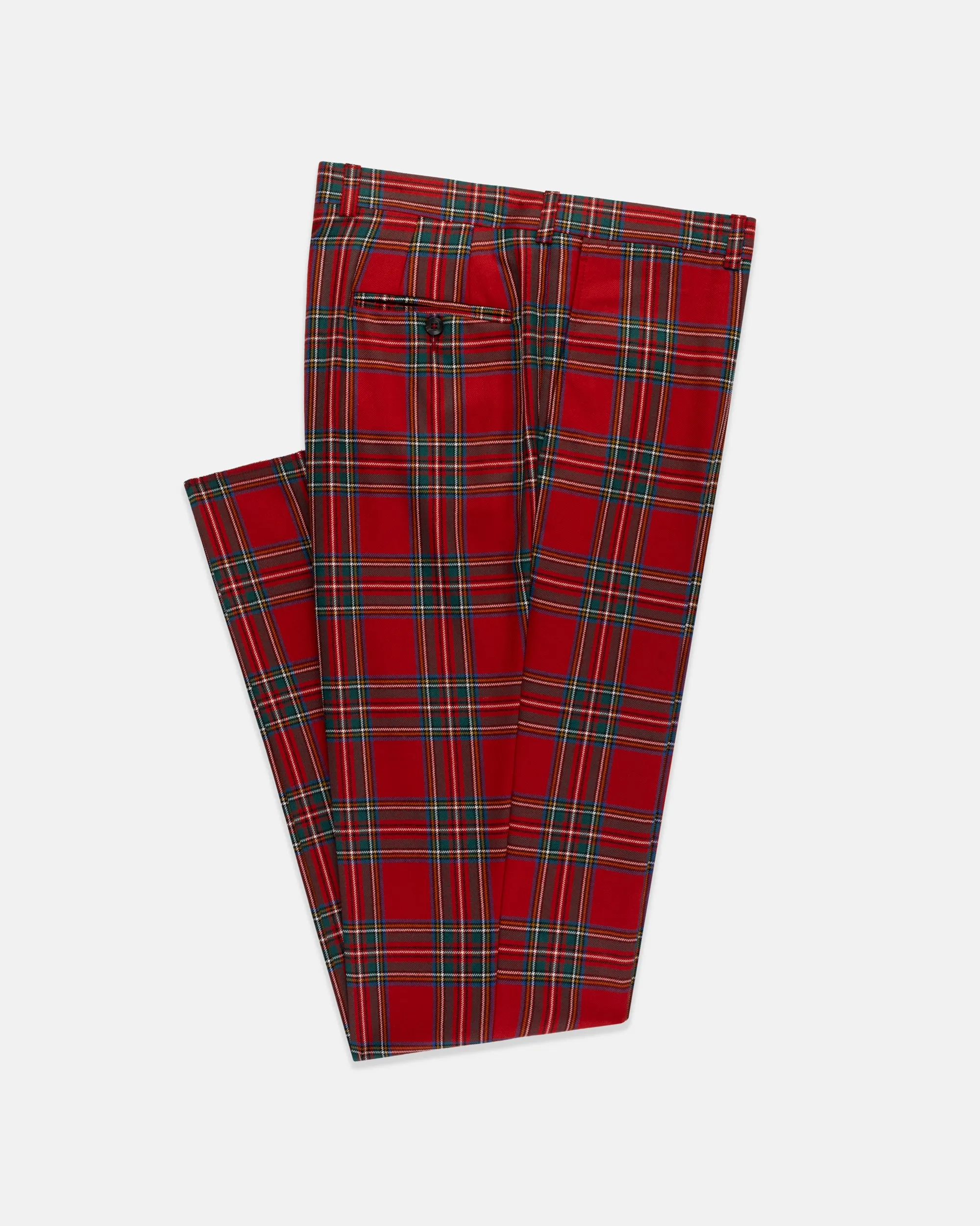 Casual Comfort Fit Made-in-Canada Royal Stewart Tartan Wool Trouser