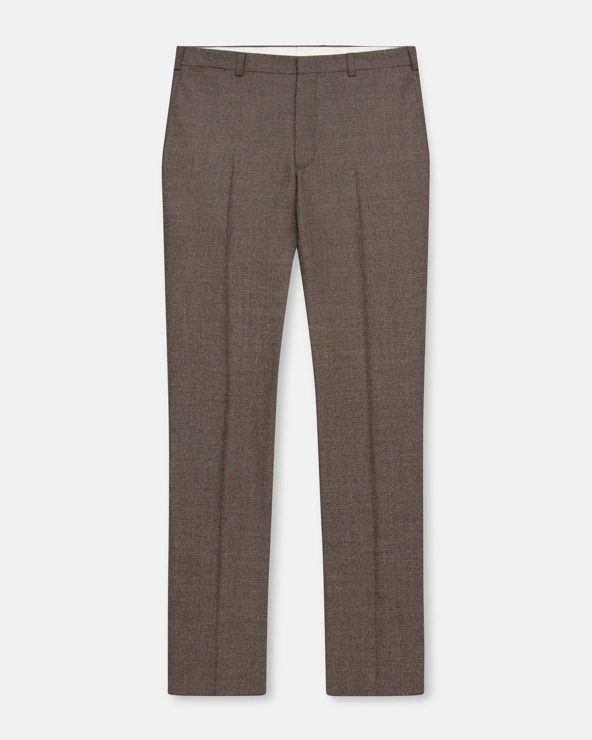 Comfort Layer Wear Made-in-Canada Tan Ticweave Wool Trouser