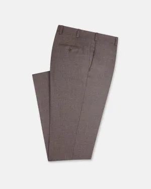 Made-in-Canada Tan Ticweave Wool Trouser Chill Mode
