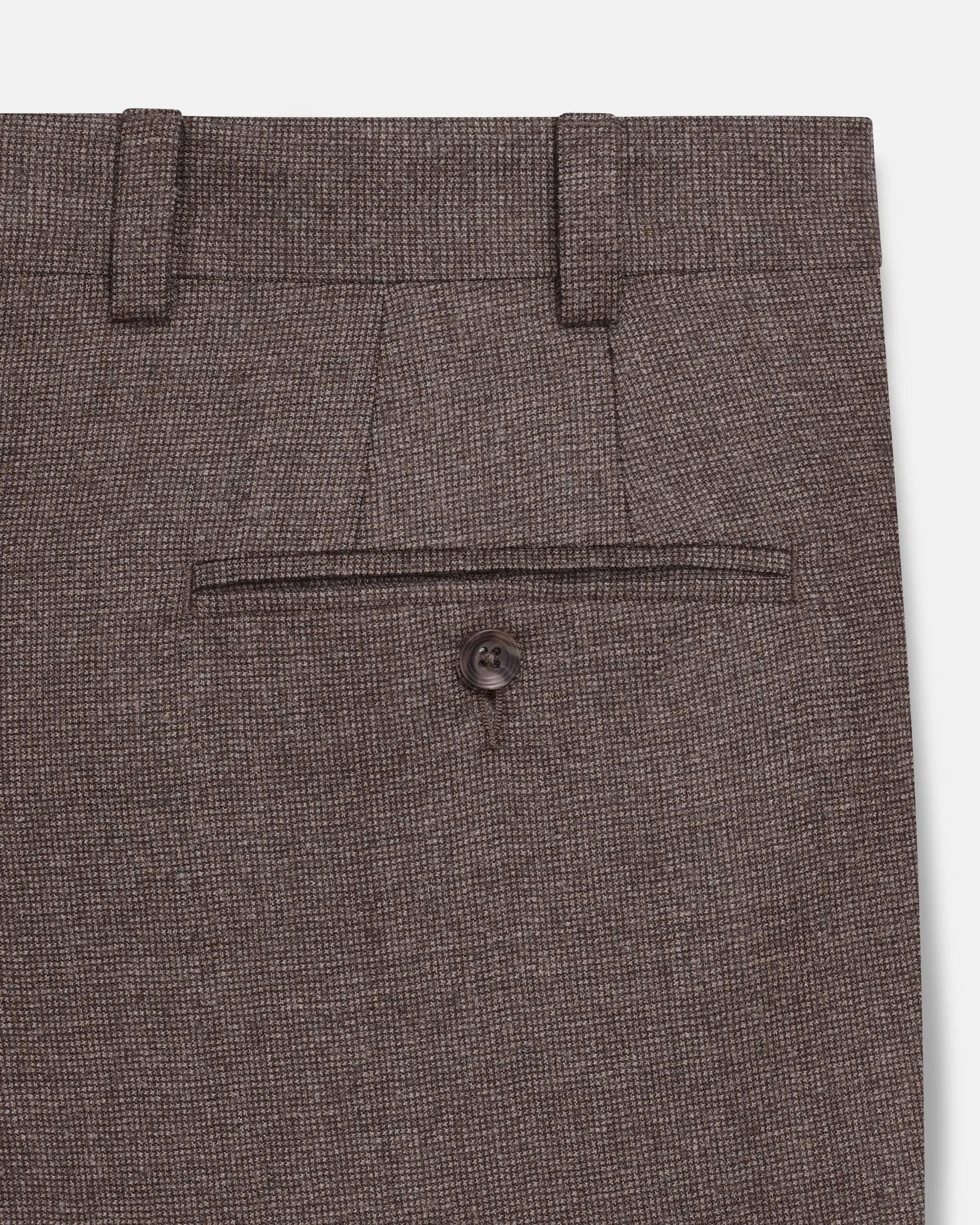 Made-in-Canada Tan Ticweave Wool Trouser Smart Layering