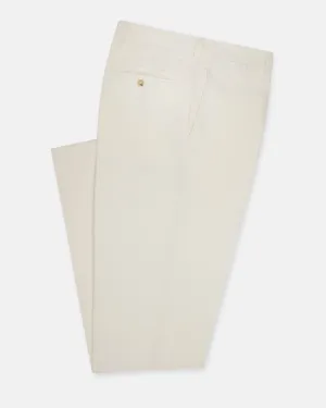 Quick Wear Fit Stretchable Comfort Made-in-Canada White Wool Flannel Trouser