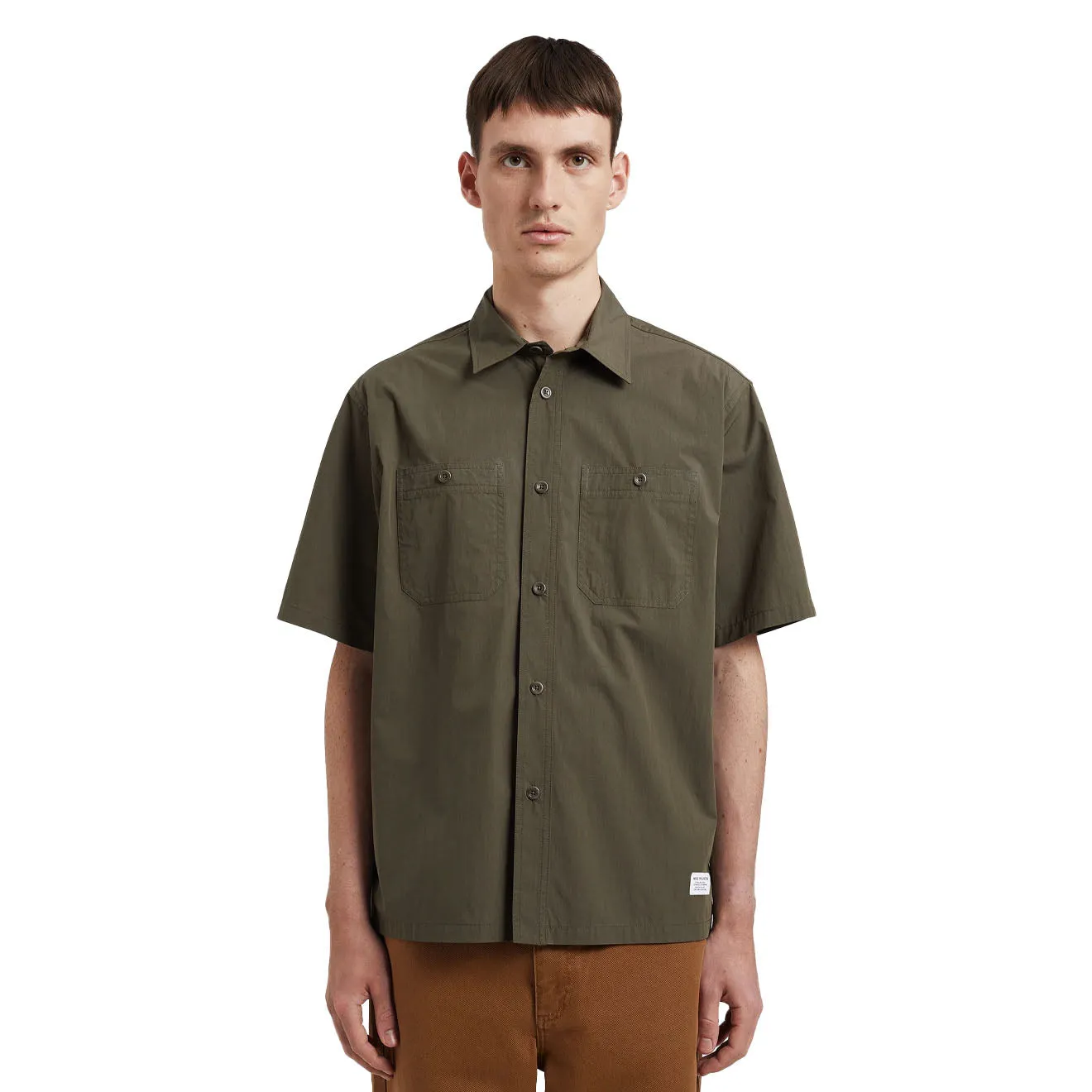 Norse Projects Ivan Tech Poplin SS Shirt Ivy Green Fashionable Layer