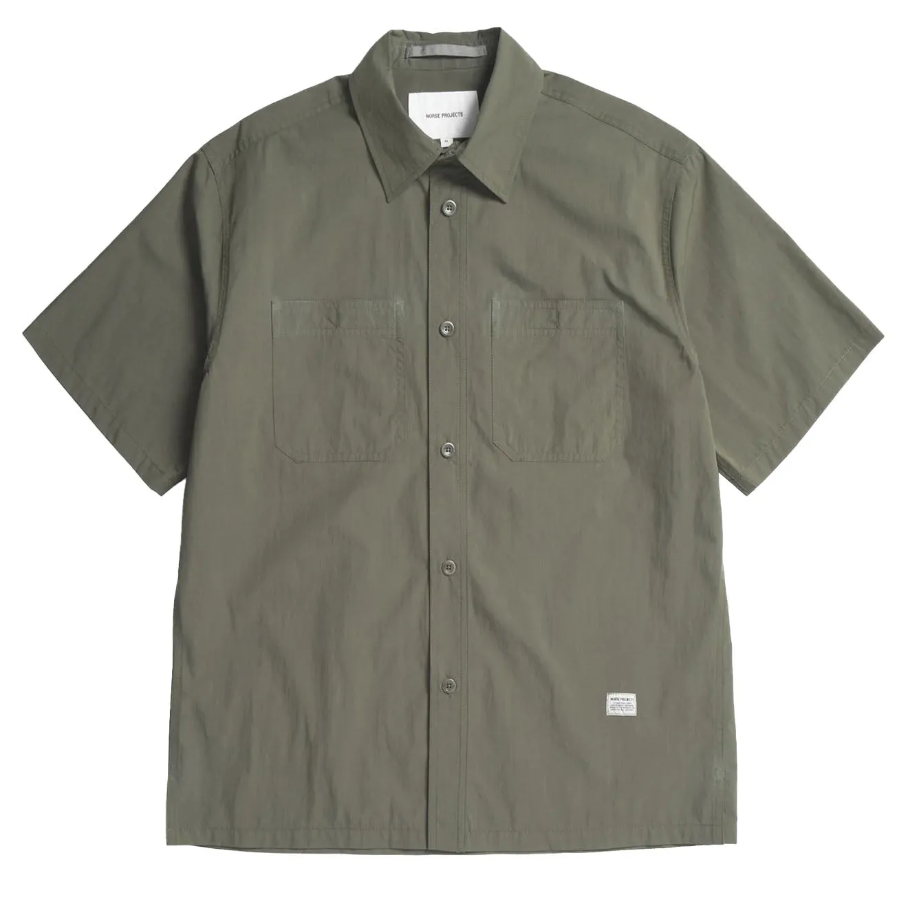 Fashionable Layer Norse Projects Ivan Tech Poplin SS Shirt Ivy Green