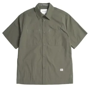 Fashionable Layer Norse Projects Ivan Tech Poplin SS Shirt Ivy Green