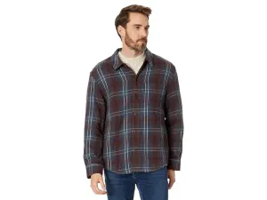 Madewell Oversized Easy Shirt Mens  Brown Plaid Long Sleeve Button Up GBO90 Floral Motif Coffee Run