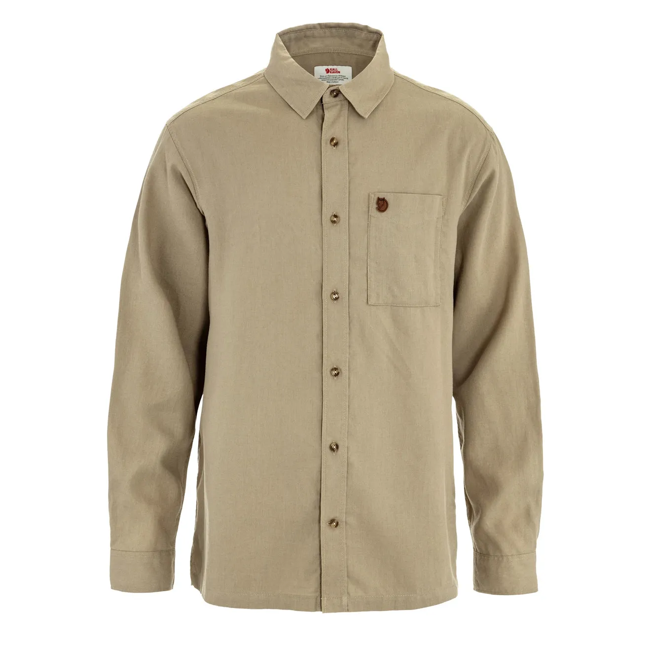 Fjallraven Ovik Relaxed Hemp Shirt LS Sand Stone Classic Wear