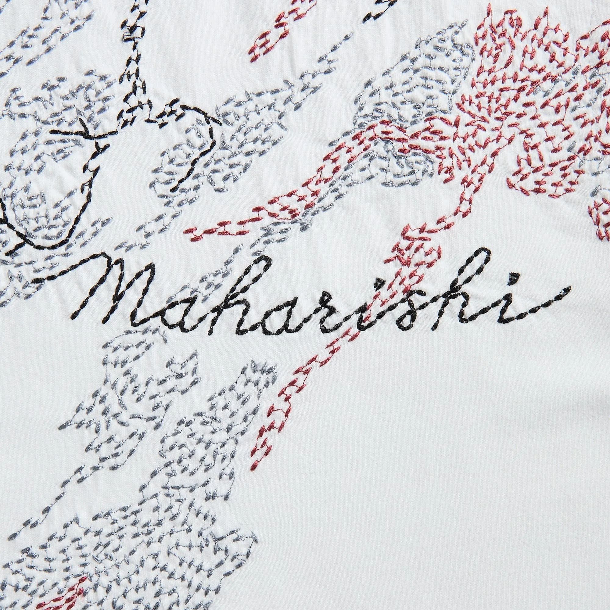 Maharishi Sashiko Bonsai Tee - White Smooth Jersey Texture