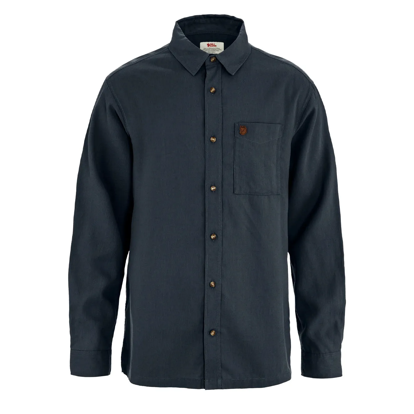Seasonal Trend Thermal regulation Fjallraven Ovik Relaxed Hemp Shirt LS Dark Navy