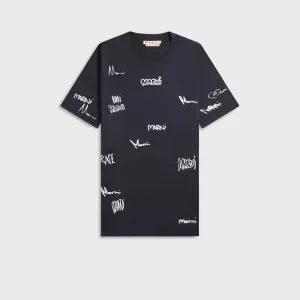 Marni Short Sleeved Tee - Blue / Black Comfy Active Fit