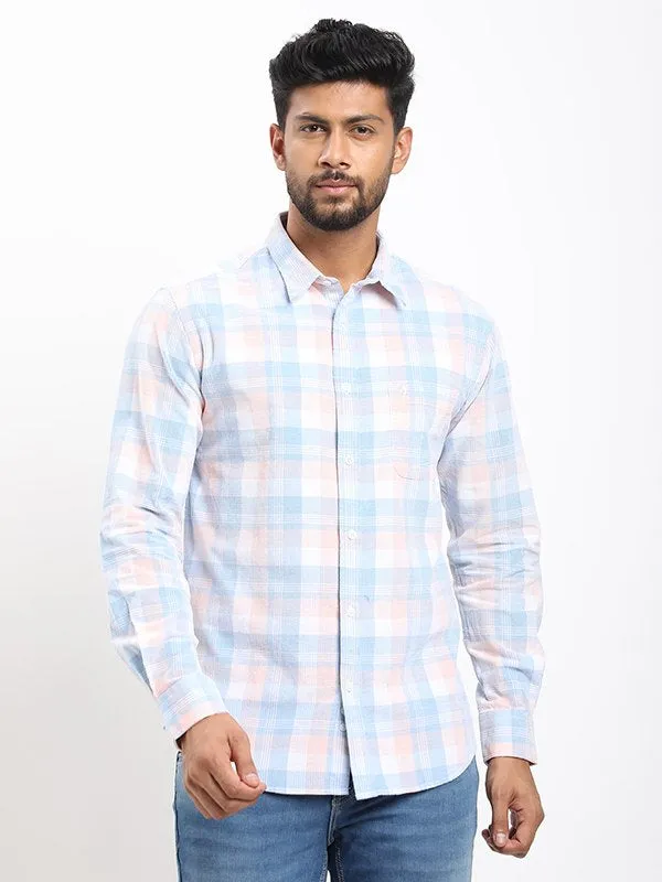 Men Checked Full Sleeve Cotton Corduroy Shirt Gender Neutral