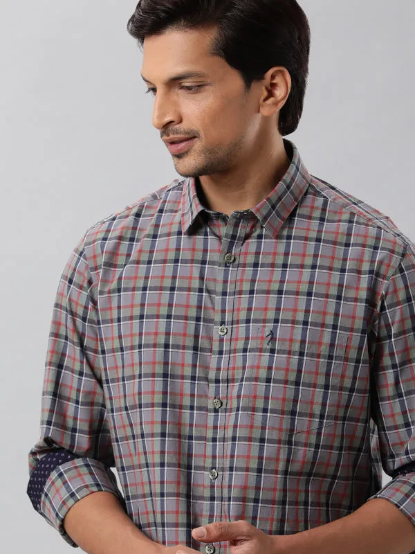 quick dry Active Lifestyle Men Checked Full Sleeve Cotton Shirt