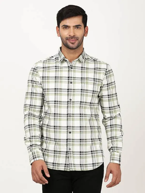 Neutral Shade Warm Layers Men Checked Full Sleeve Cotton Shirt