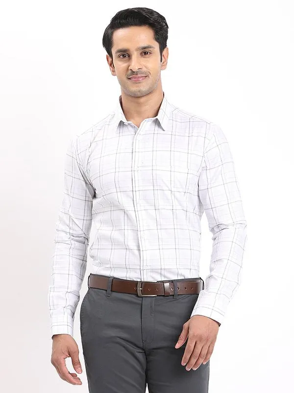 Men Checked Full Sleeve Cotton Shirt Work From Home Geometric Print