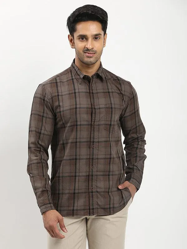 Customizable Design Men Checked Full Sleeve Cotton Shirt