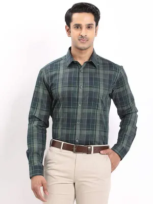 Men Checked Full Sleeve Cotton Shirt Cozy Fit