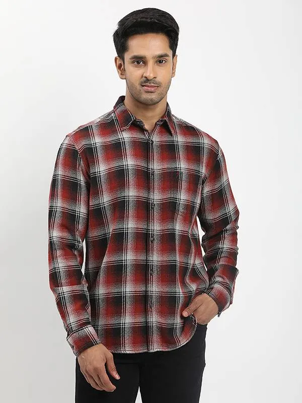Men Checked Full Sleeve Cotton Shirt Tagless Labeling