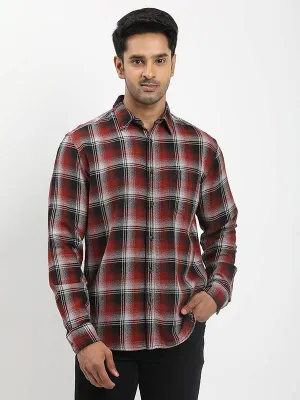 Men Checked Full Sleeve Cotton Shirt Eco-friendly Social Meetup