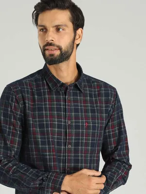 Men Checked Full Sleeve Cotton Shirt Versatile Fit