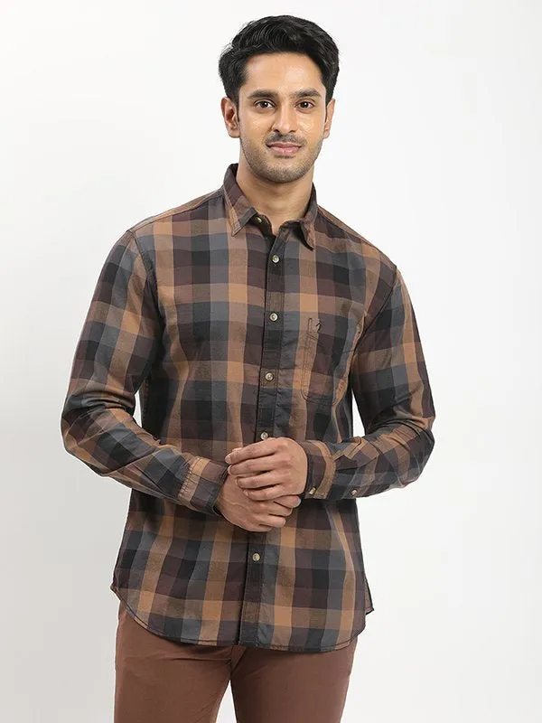 Men Checked Full Sleeve Cotton Shirt Weekend Casual natural fiber