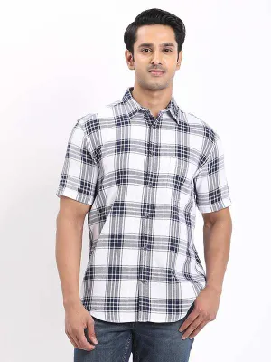 Anniversary Special Timeless Fit Men Checked Half Sleeve Cotton Shirt
