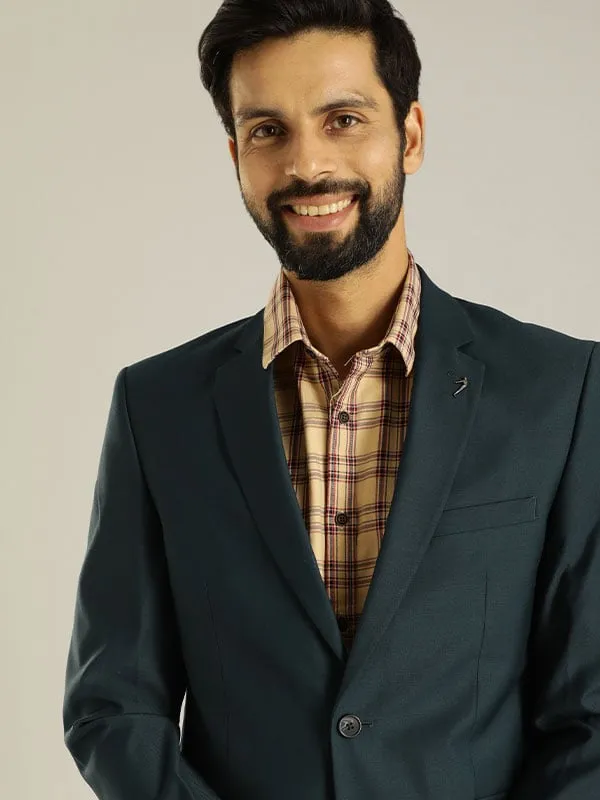 Waterproof Stitch Details Easy Care Finish Men Full Sleeve Solid Casual Blazer