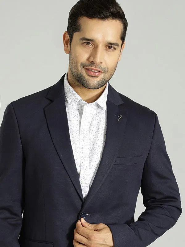 Stretchable Cuffs Men Solid Full Sleeve Casual Blazer