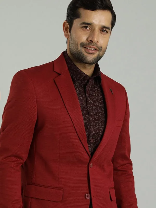 ReinforcedElbows Double Layered Men Solid Full Sleeve Casual Blazer