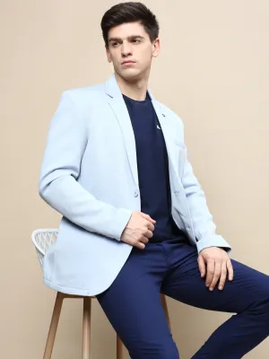 On Duty Layer Men's Blue Notched Lapel Single Breasted Blazer