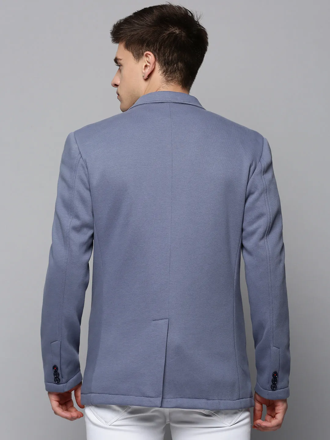 Street Comfort Fit Men's Grey Single-Breasted Blazer
