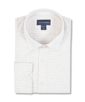 Men's Robby Check In Cream color block Timeless Appeal