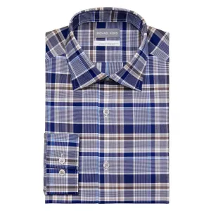 Eco-Friendly Choice Trendy Wear Michael Kors Dress Shirt Men's  Brown Multi Button Up Collared FTS242