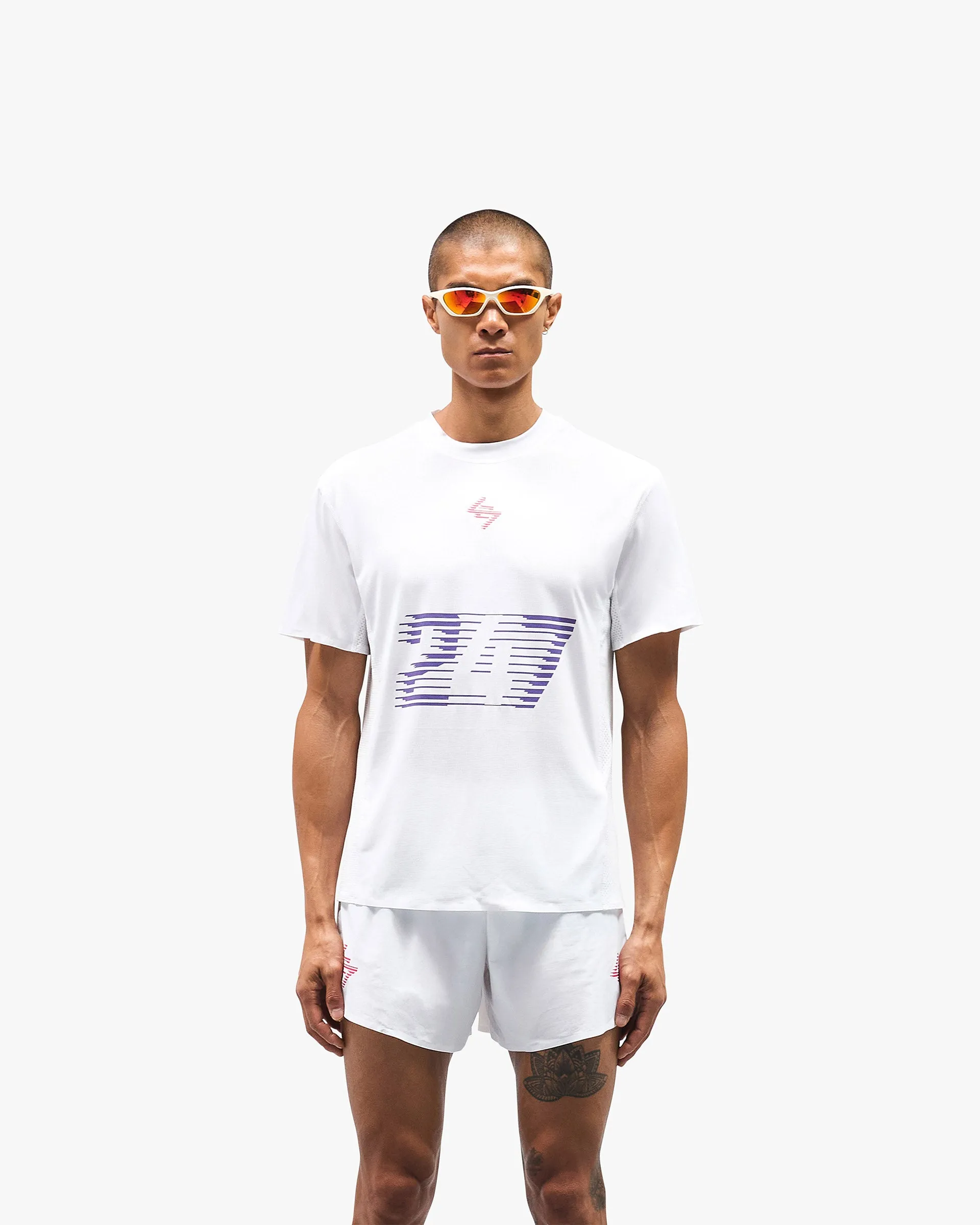 247 Race Marathon T-Shirt - White Yoga class