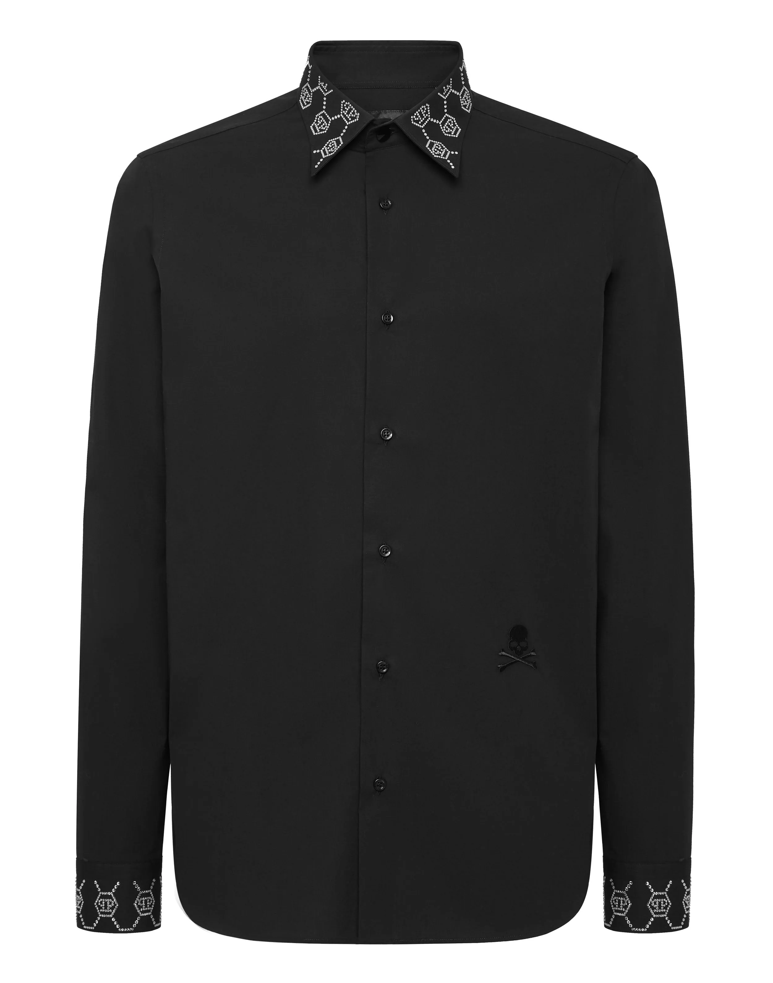 Shirt Sugar Daddy Cut LS Monogram Strass Monogram Strass Pocket Detail