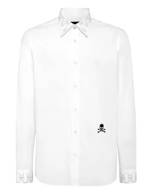 checkered pattern Shirt Sugar Daddy Cut LS Monogram Strass Monogram Strass