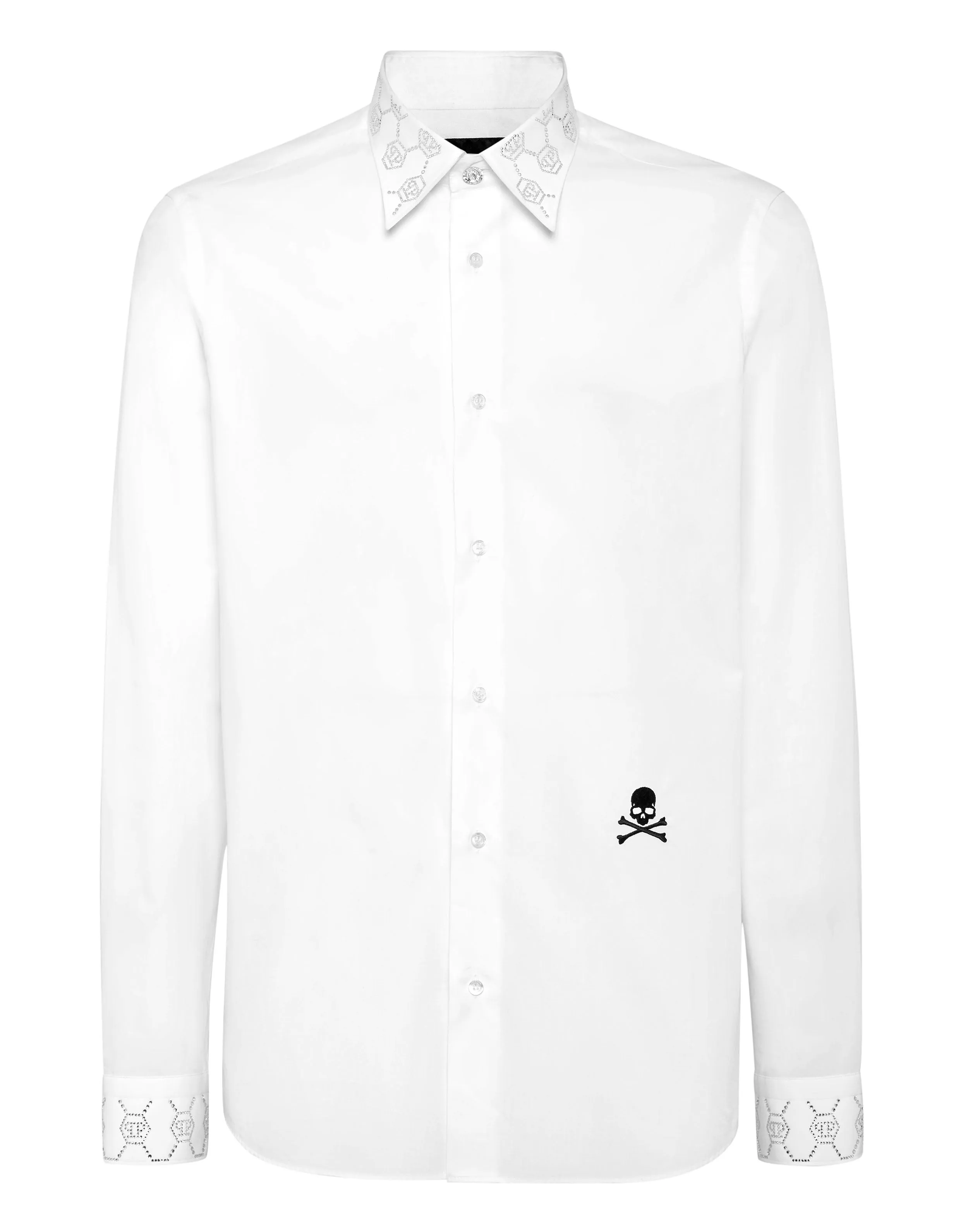 checkered pattern Shirt Sugar Daddy Cut LS Monogram Strass Monogram Strass